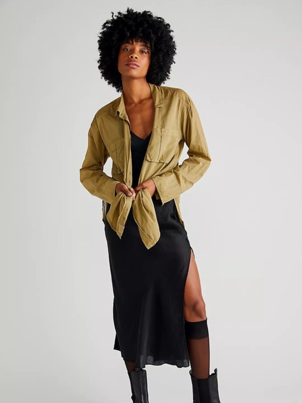 Free People We the Free Sheer Luck Shirt in Light Willow Sz Small